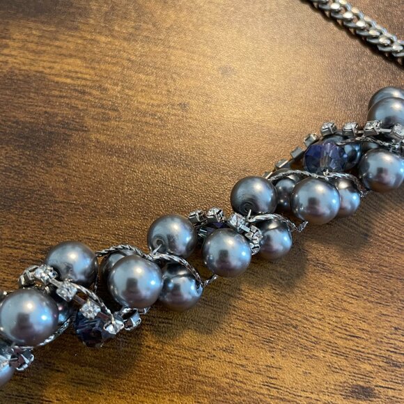 Vera Wang Cluster Rhinestone Necklace - Picture 2 of 2